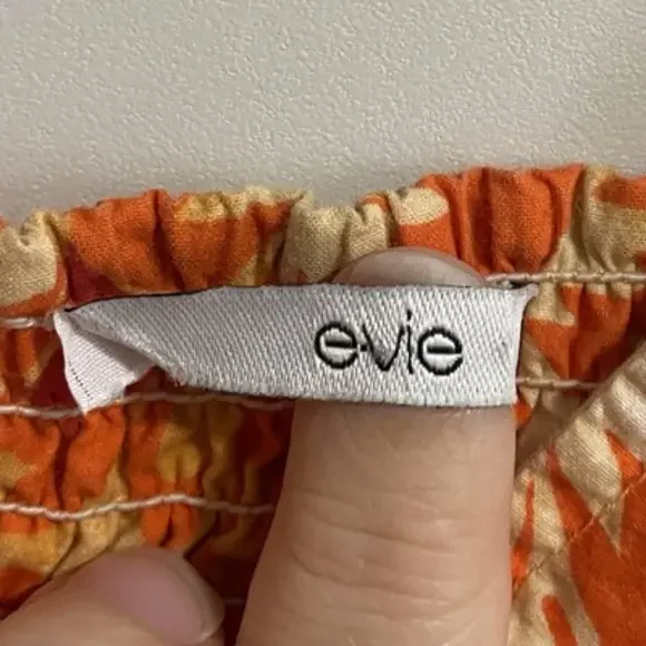 Evie Babydoll Tropical Hawaiian Dress Orange 14 Hibiscus Flower Beach Vacation - Picture 2 of 6